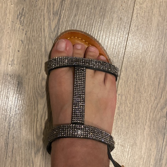 Sandals - Black with Sparkling accentπ€π€π€ - Picture 6 of 7